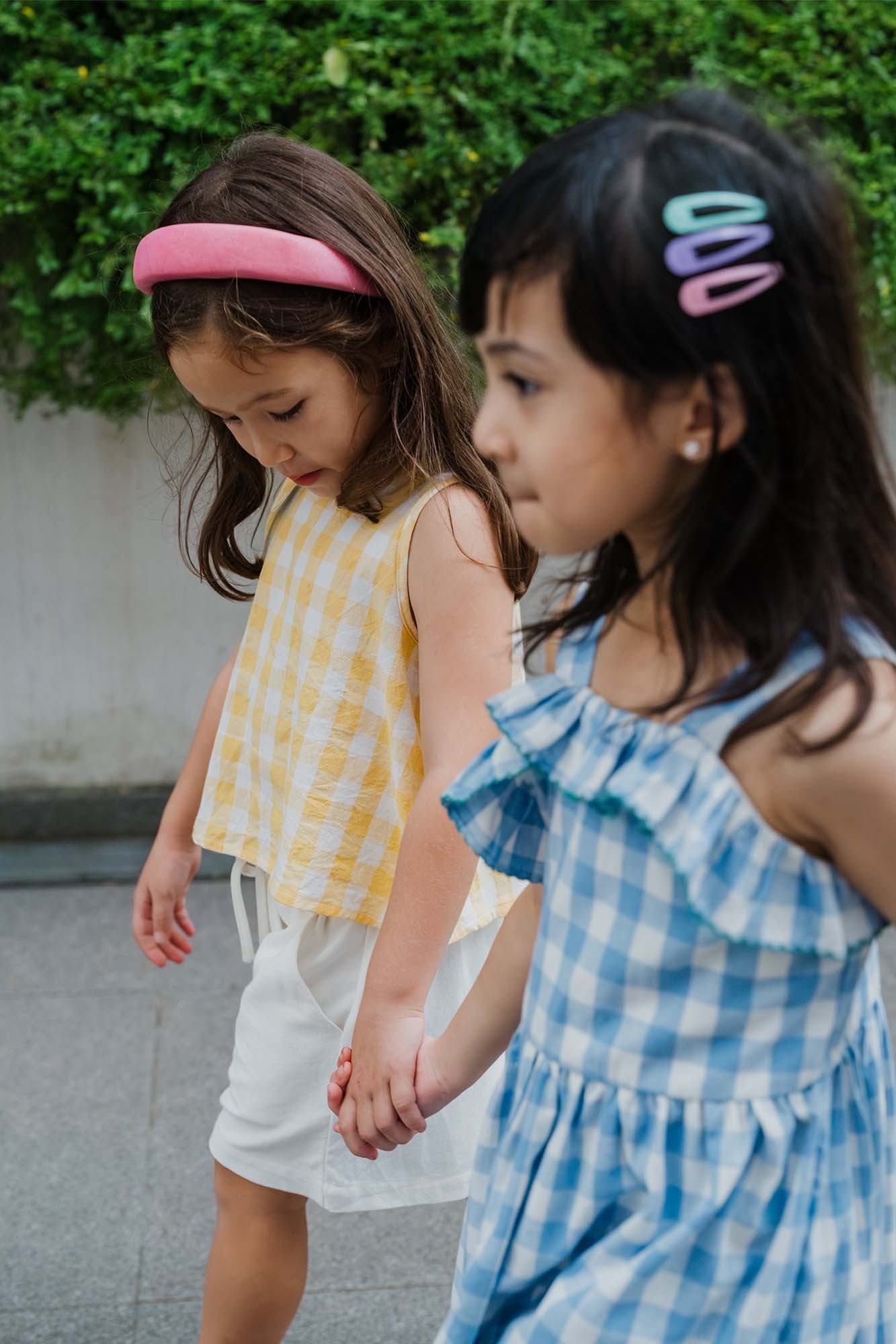 Yellow Check Boxy Tank & Shorts Set