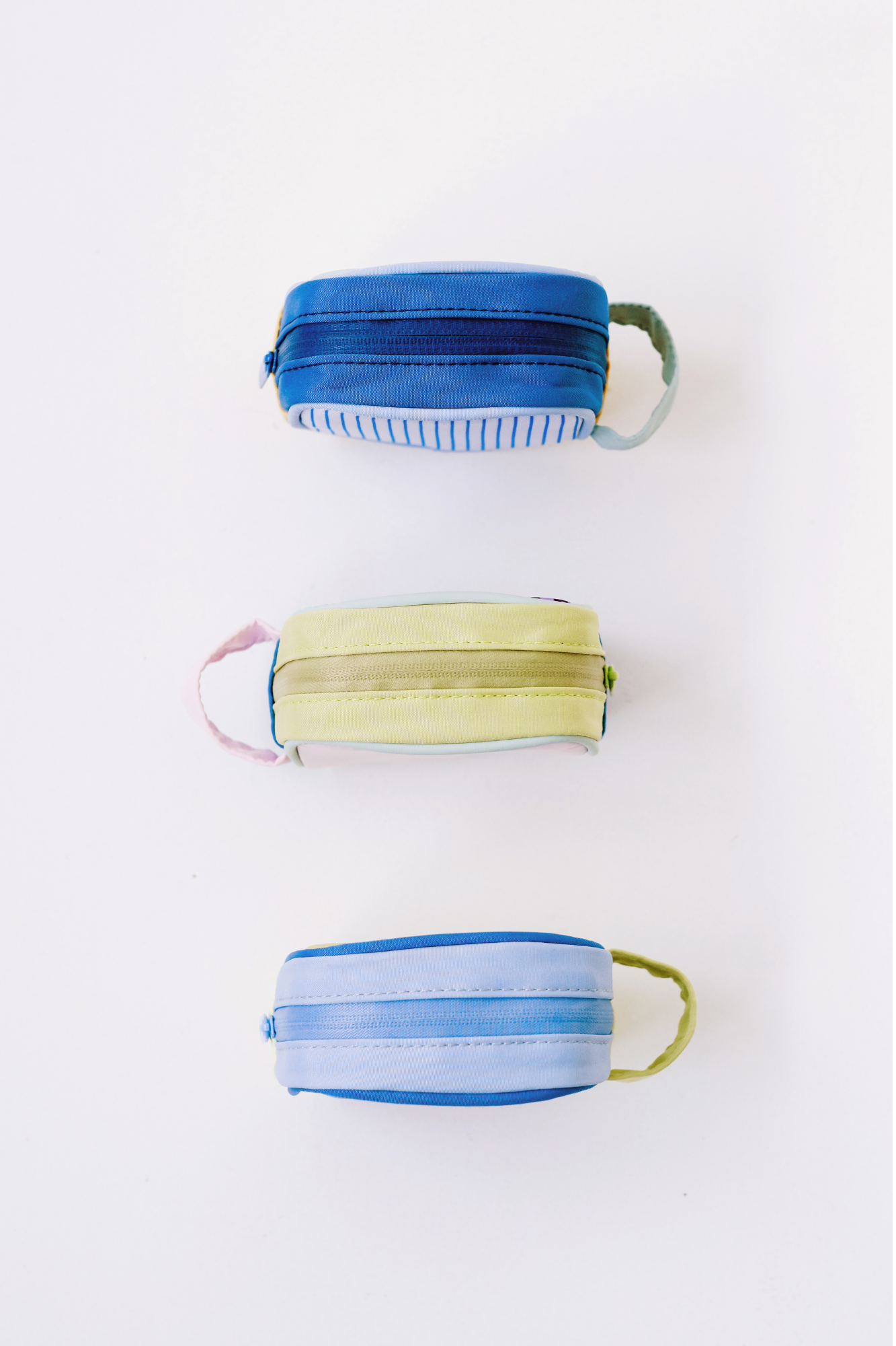 Personalisable Cobalt Stripe Block Pouch