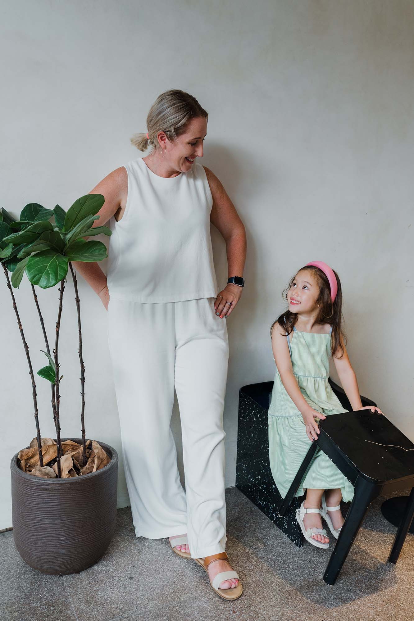 Ecru Boxy Tank & Relaxed Pants Set