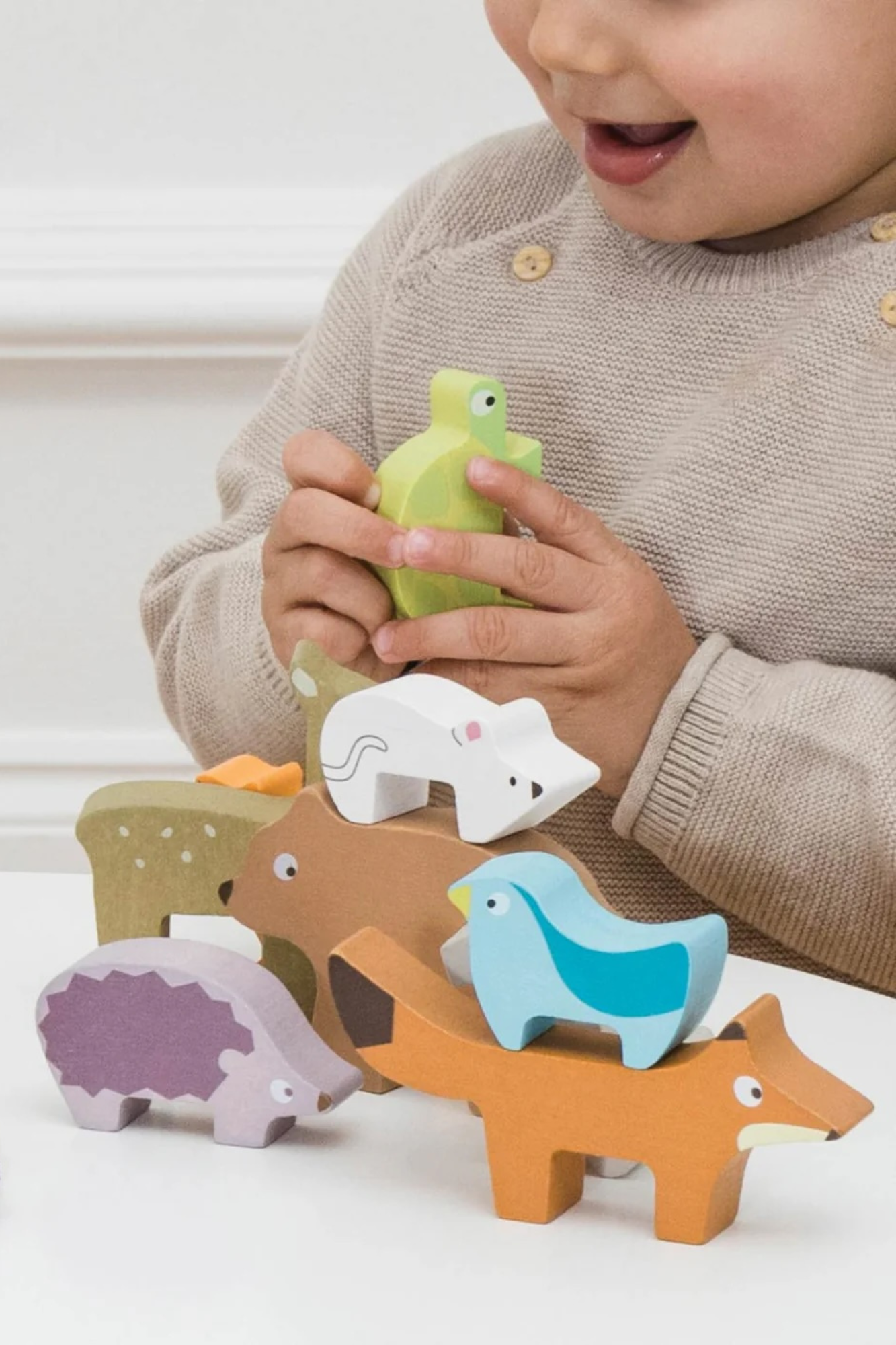Le Toy Van Wooden Stacking Animals & Bag - Africa