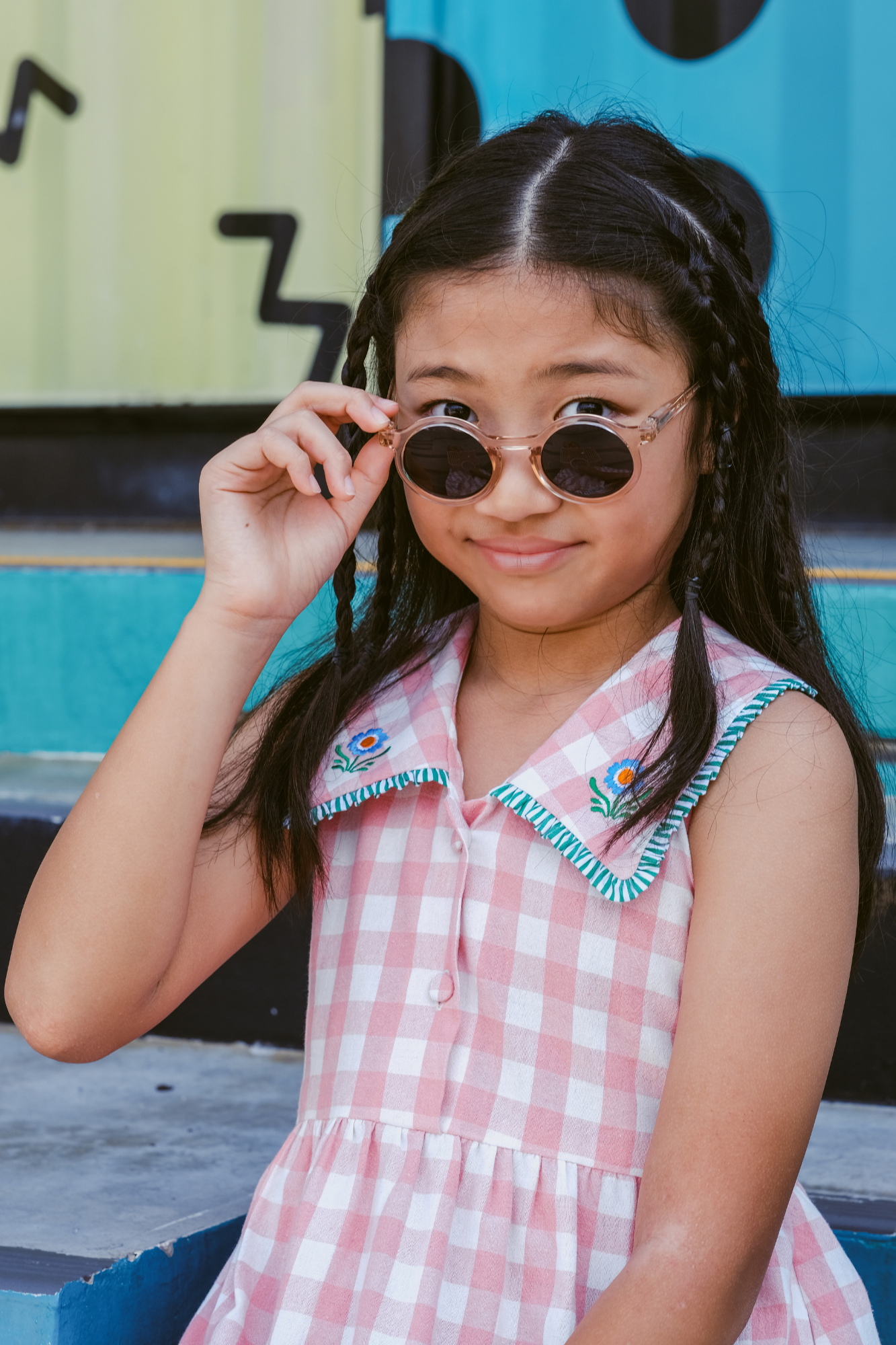 Pink Check Harper Dress