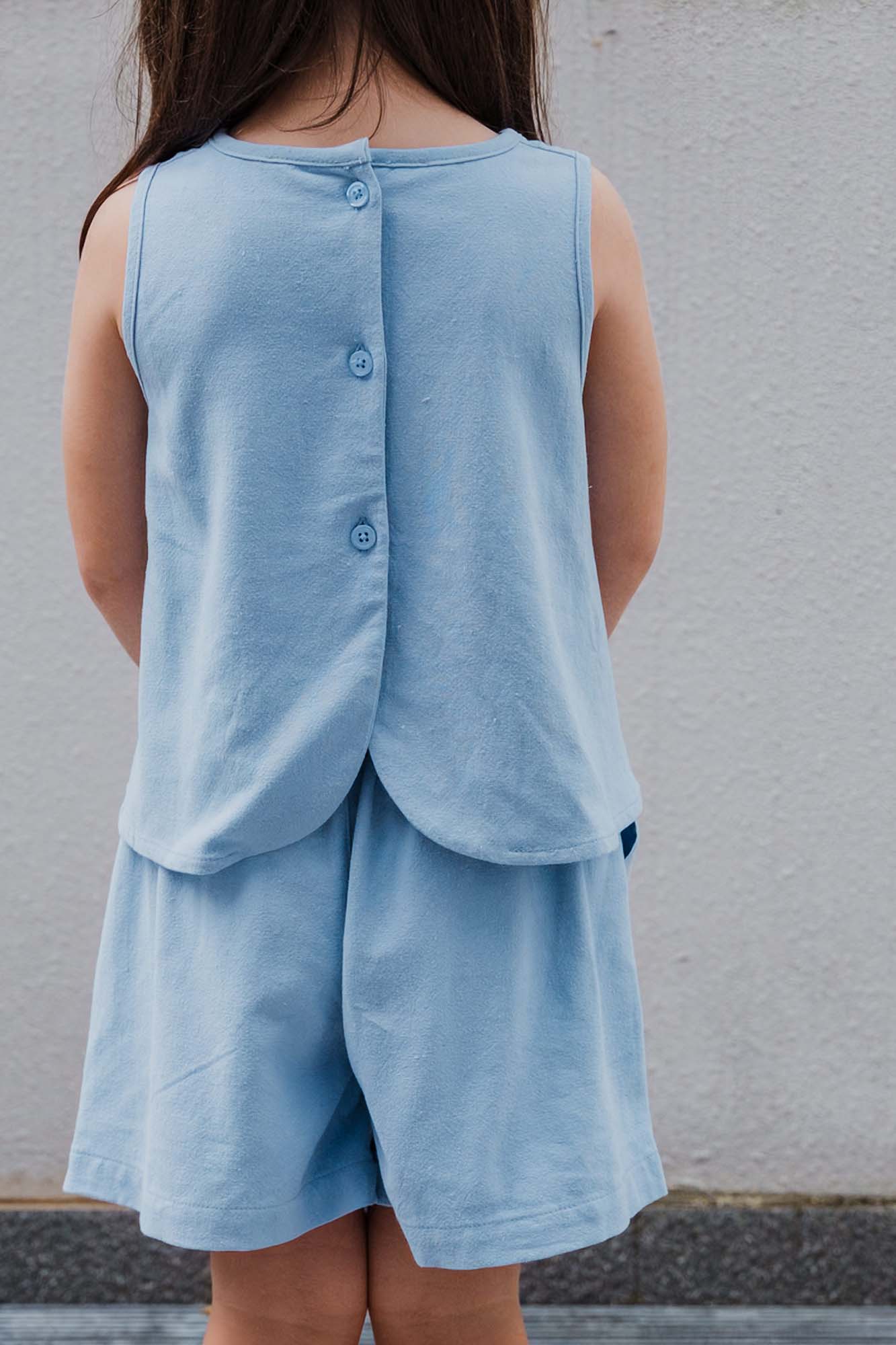 Cornflower Blue Boxy Tank & Shorts Set