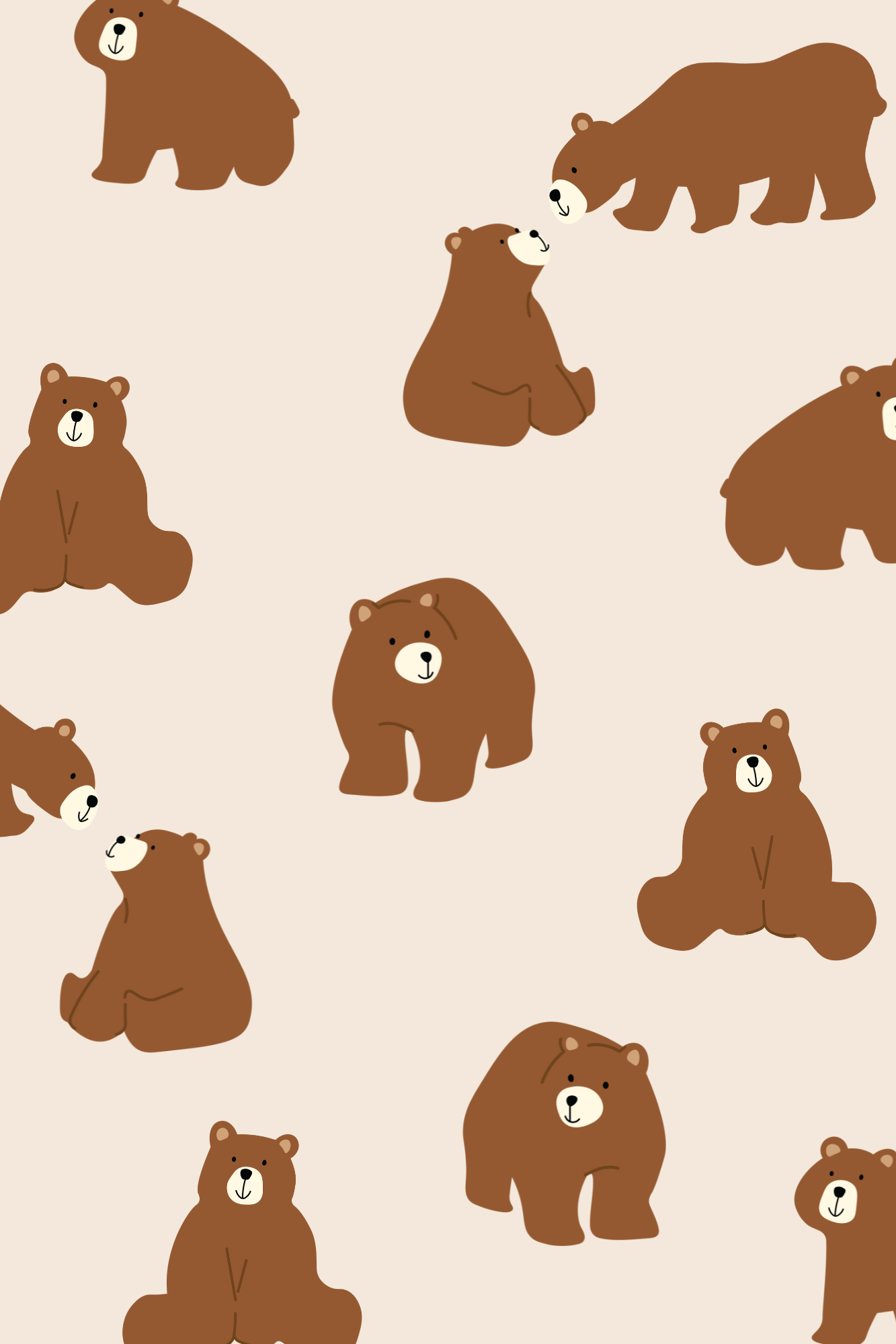 Brown Bear Pyjamas Top & Pants Set