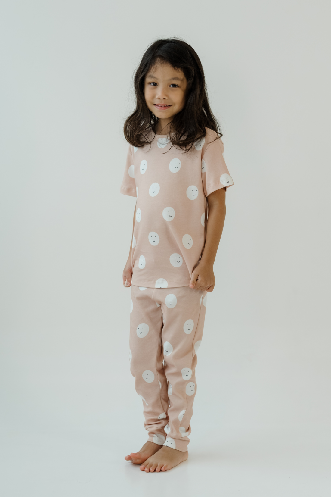 Happy Moon Beige Pyjamas Top & Pants Set