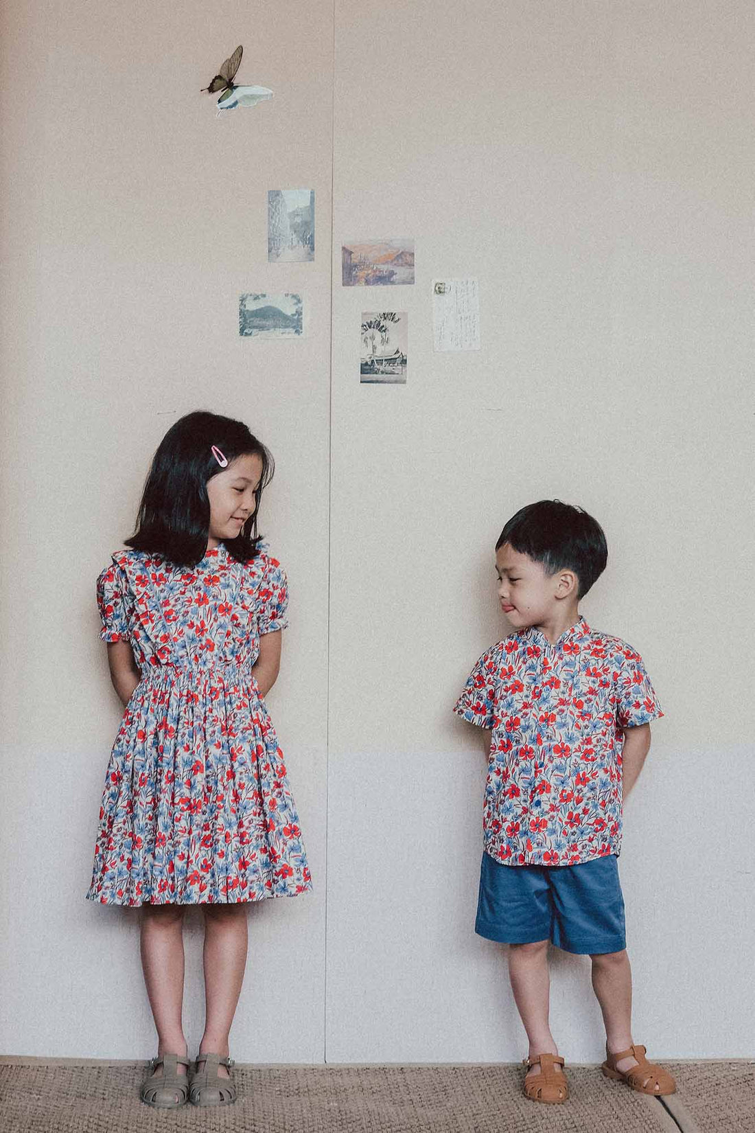Periwinkle Patch Mandarin Shirt