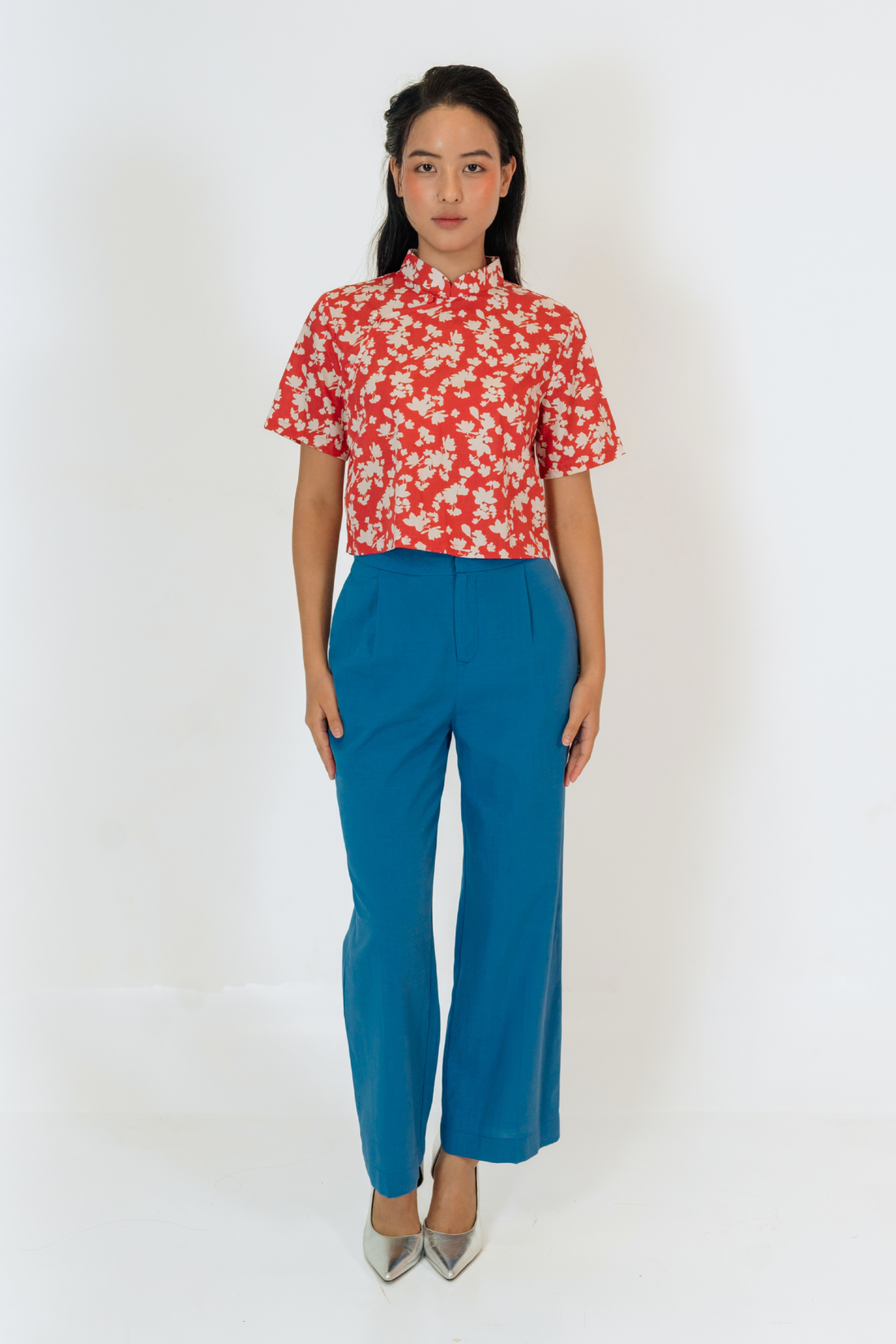 Ruby Bloom Cheongsam Top