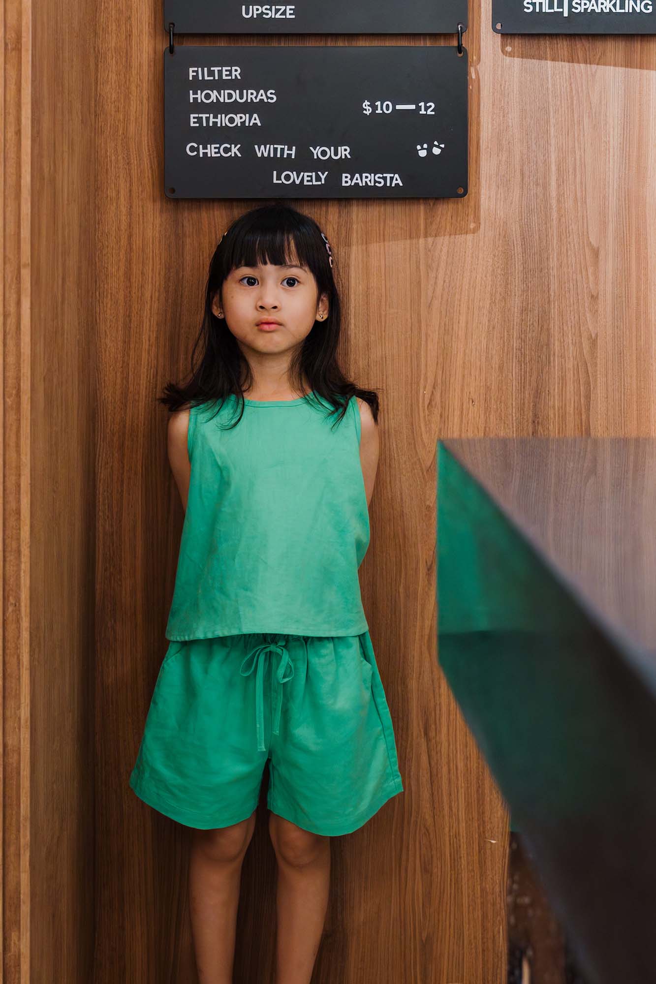 Emerald Boxy Tank & Shorts Set