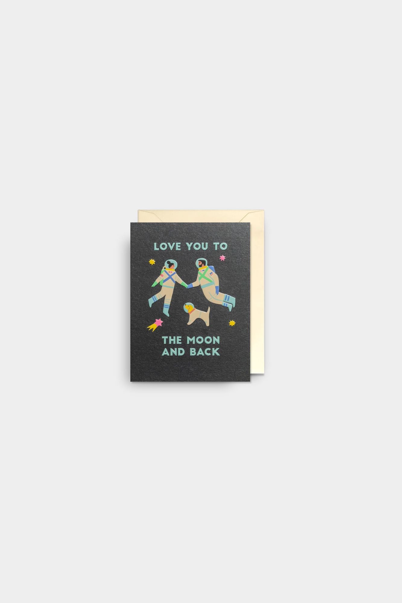 Love You To The Moon and Back Astronauts Mini Card