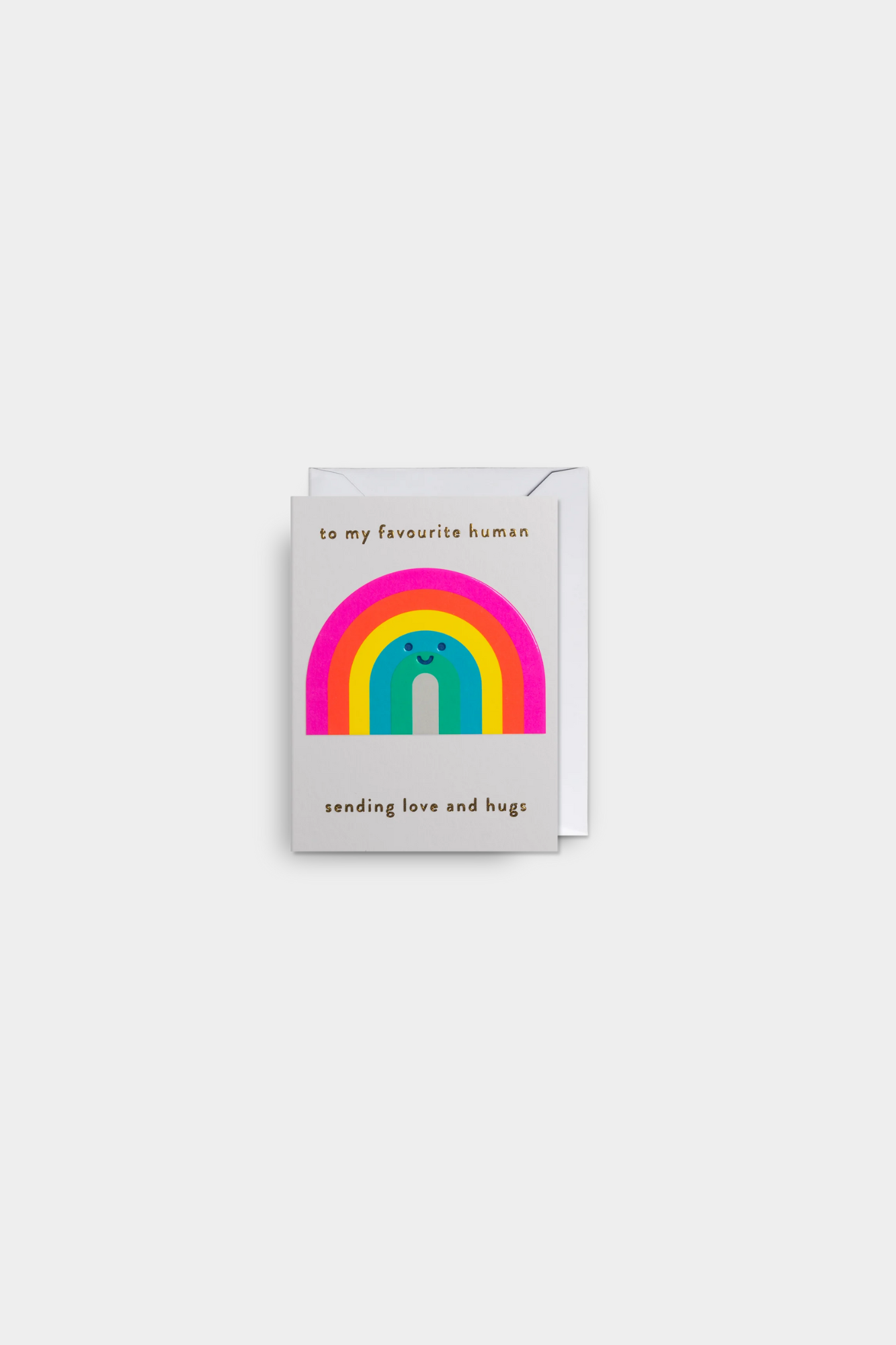 To My Favourite Human, Sending Love and Hugs Rainbow Mini Card