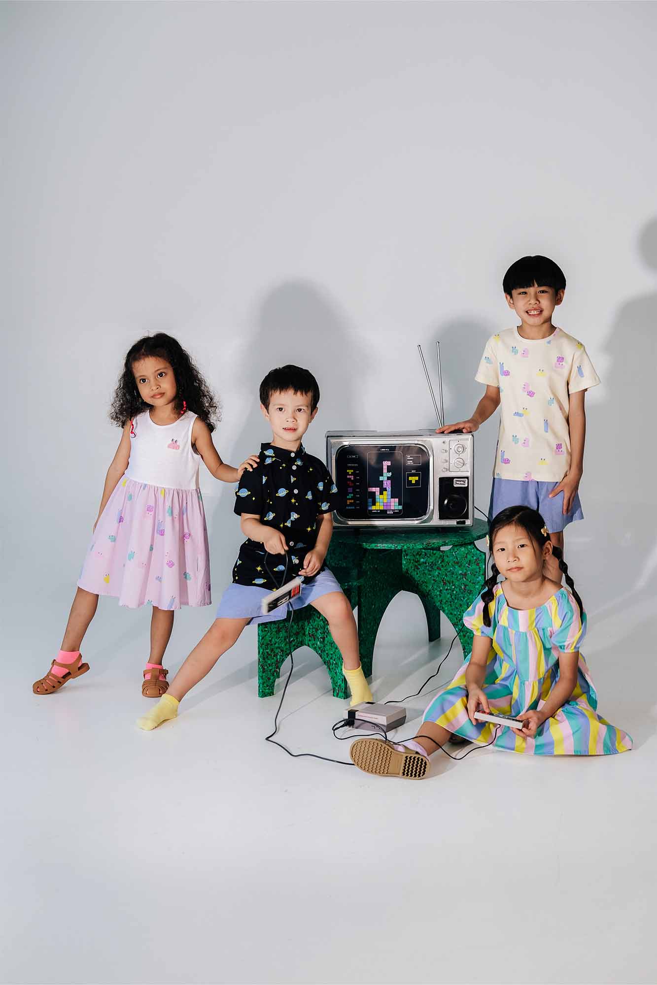 Tetris Splice Dress