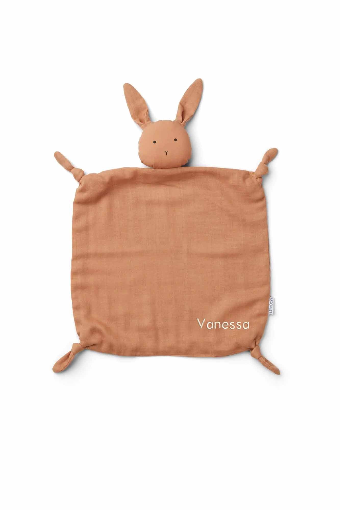 Personalisable Liewood Rabbit Tuscany Rose Agnete Cuddle Cloth