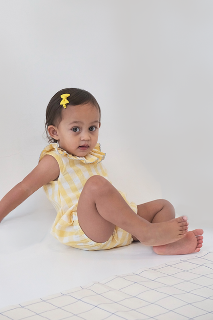 Yellow Check Leah Sunsuit