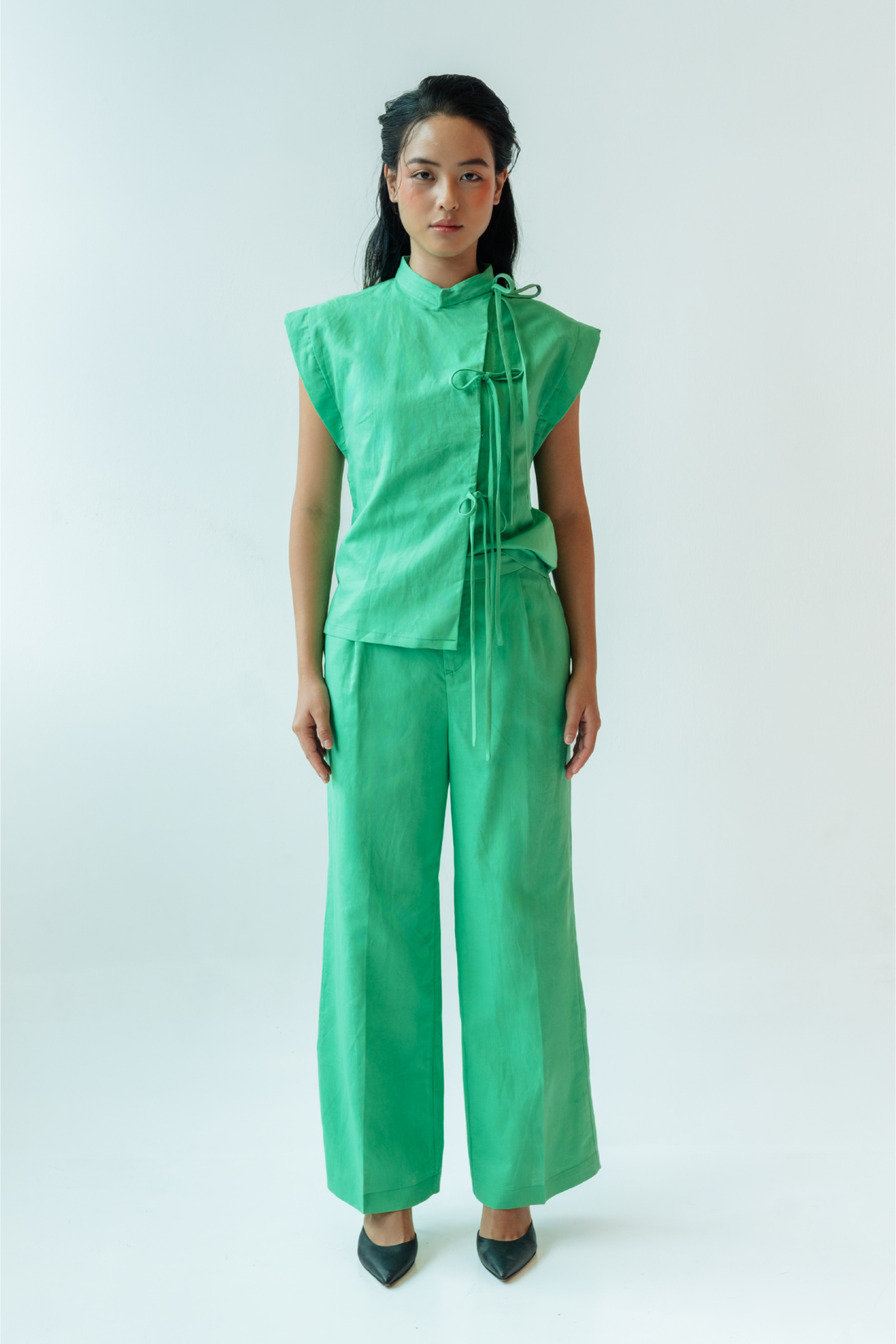 Emerald Relaxed Top & Flared Pants Set