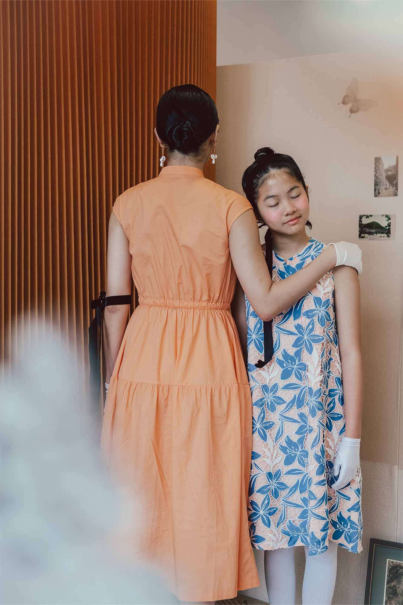 Mandarin Cinched Waist Cheongsam