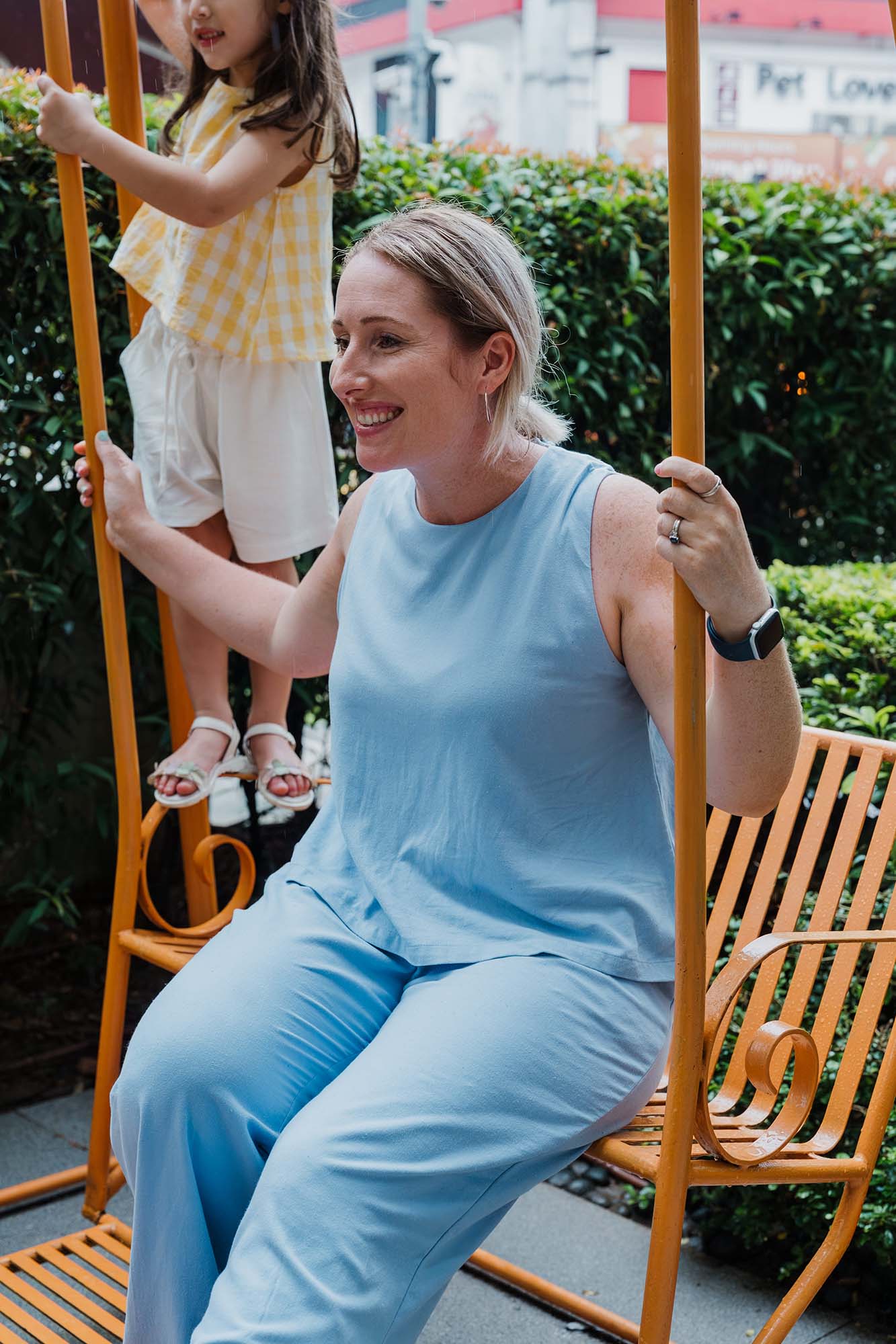 Cornflower Blue Boxy Tank &amp; Relaxed Pants Set