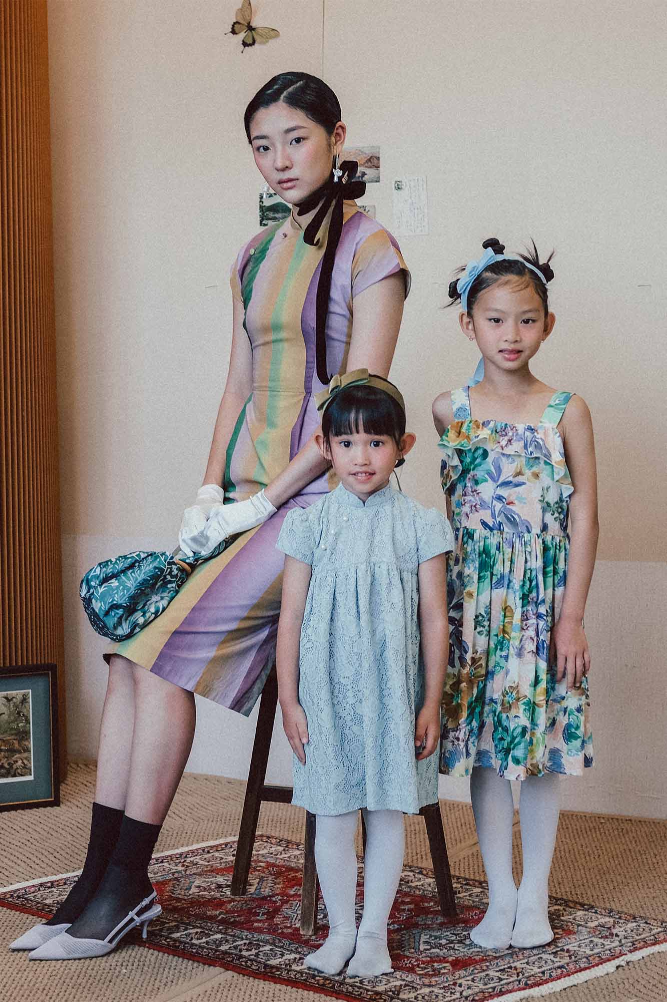 Mangosteen Striped Cheongsam