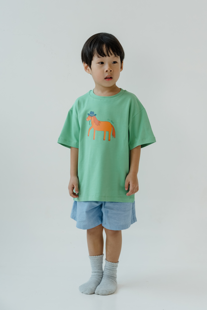 Horse Run Forest Oversized Tee