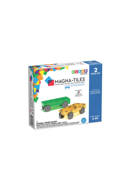 MAGNA-TILES Cars 2 pieces Expansion Set - Green &amp; Yellow