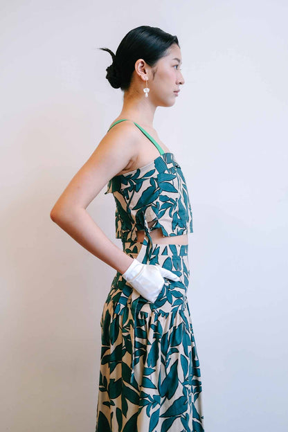 Banana Palm Paneled Skirt