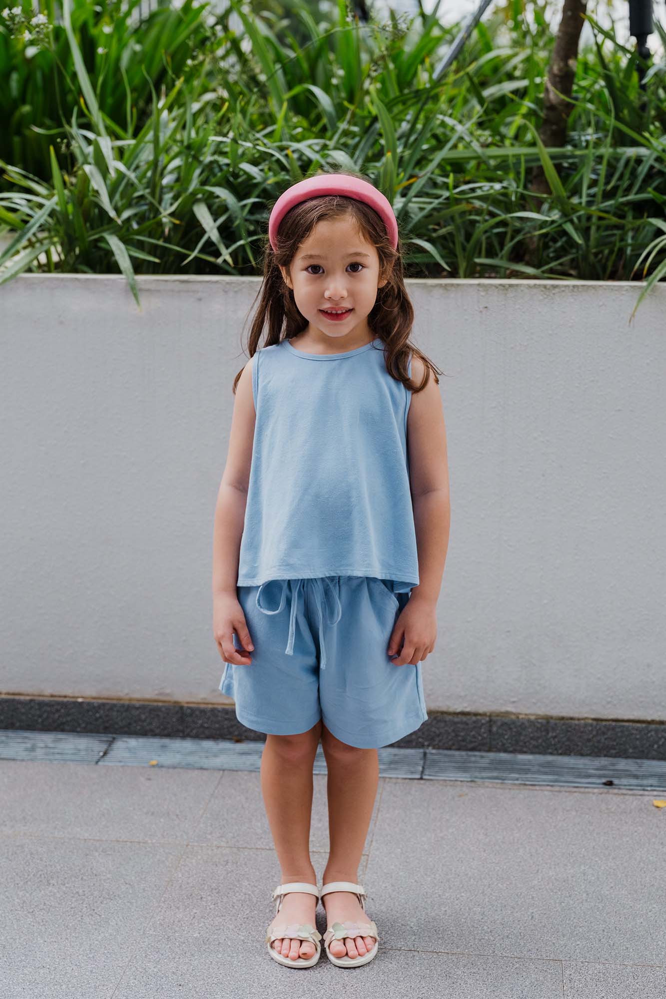 Cornflower Blue Boxy Tank &amp; Shorts Set