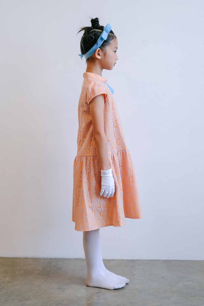 Apricot Lace Drop Waist Cheongsam