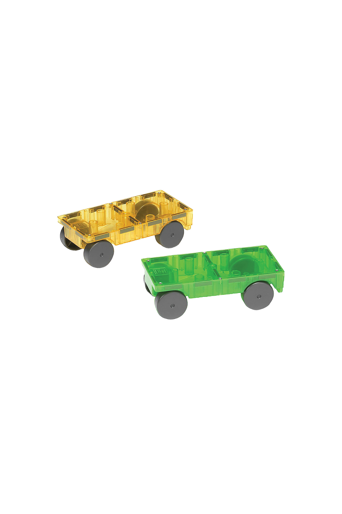 MAGNA-TILES Cars 2 pieces Expansion Set - Green &amp; Yellow