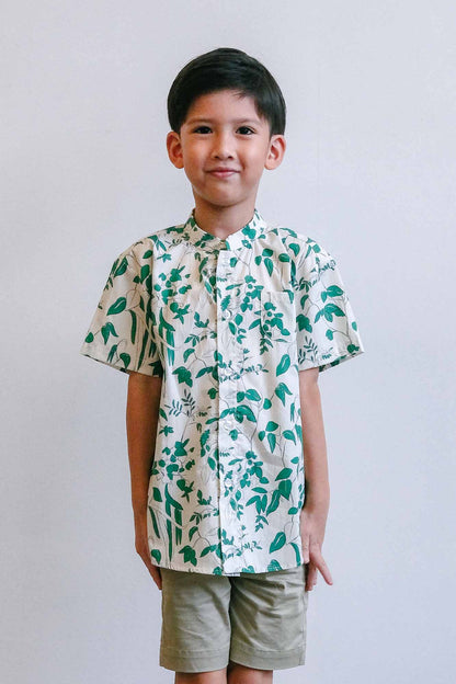 Garden Vine Mandarin Shirt