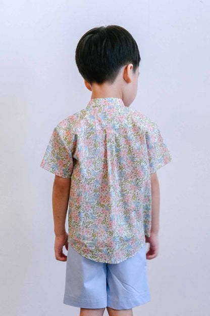 Petals At Shore Liberty Mandarin Shirt