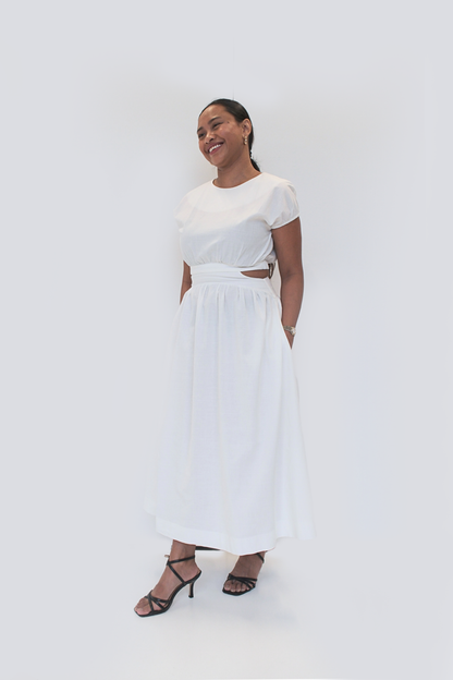 Pearl Cutout Dress