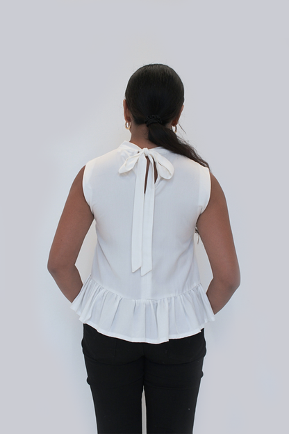 Moon Ruffled Tie Top