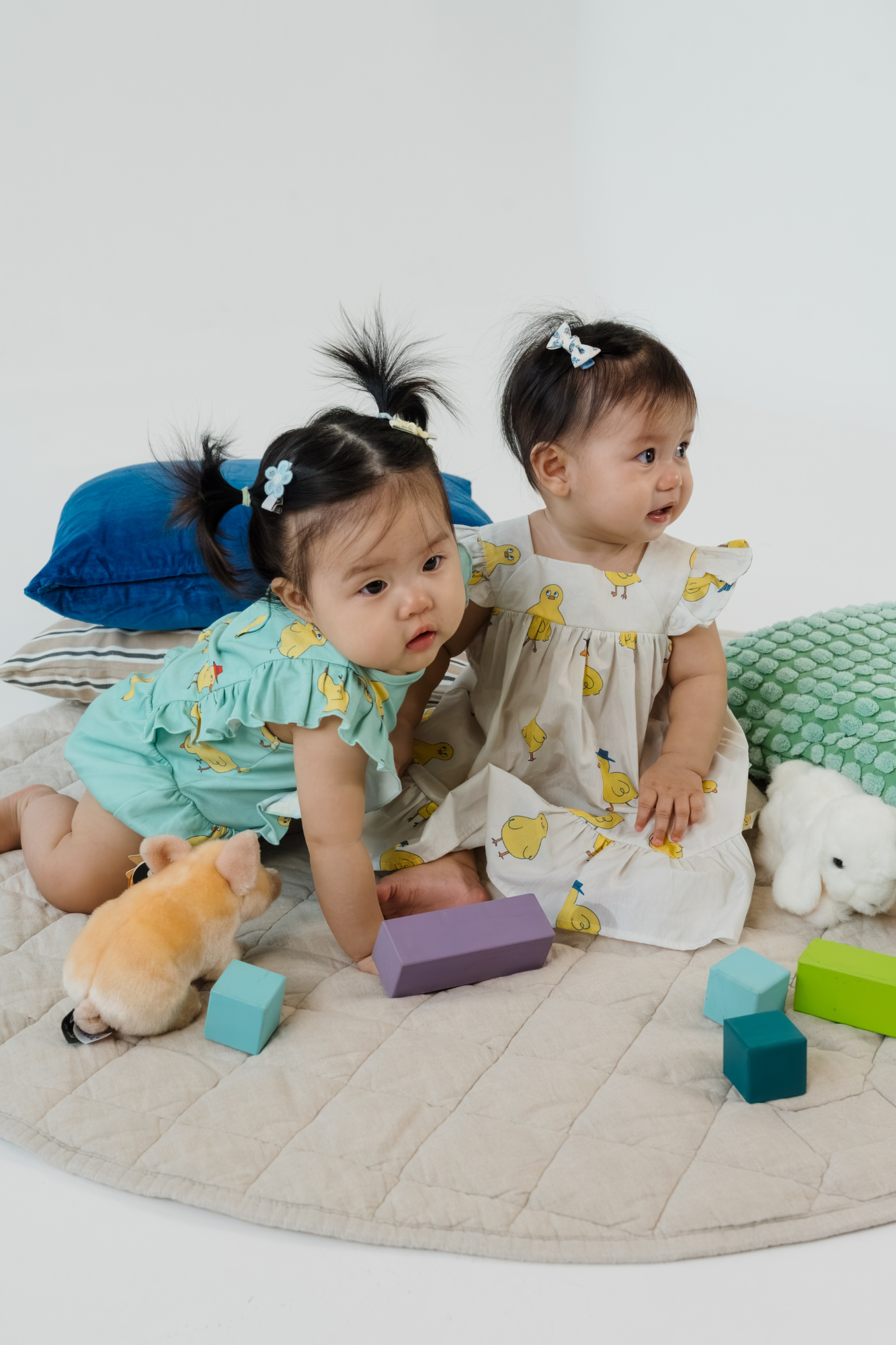 Chicks Cream Baby Ruffled Dress