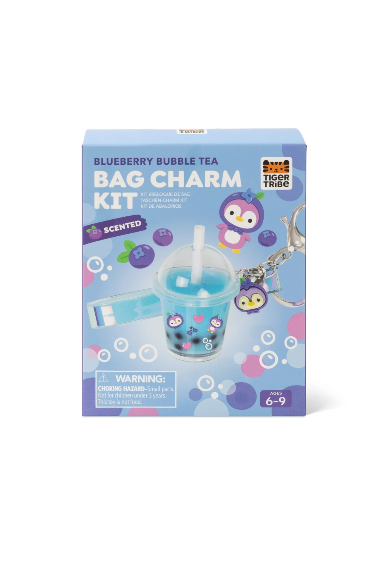 TIGER TRIBE BAG CHARM KIT - BLUEBERRY BUBBLE TEA