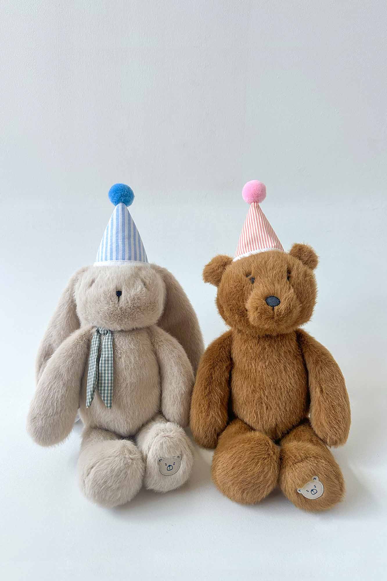 Mini Plush Party Hat Blue Stripes