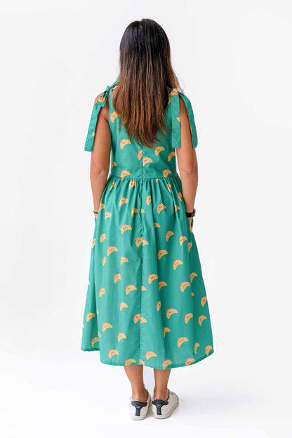 Clement Croissant Ladies Shoulder Tie Dress