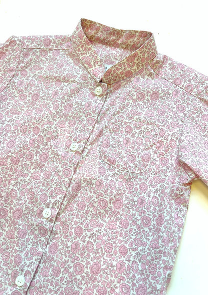 Pink Porcelain Liberty Mandarin Shirt