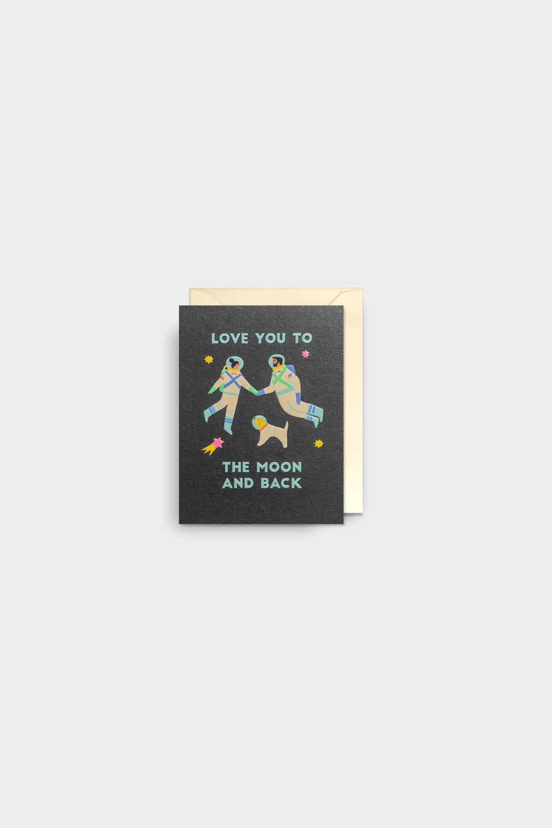 Love You To The Moon and Back Astronauts Mini Card