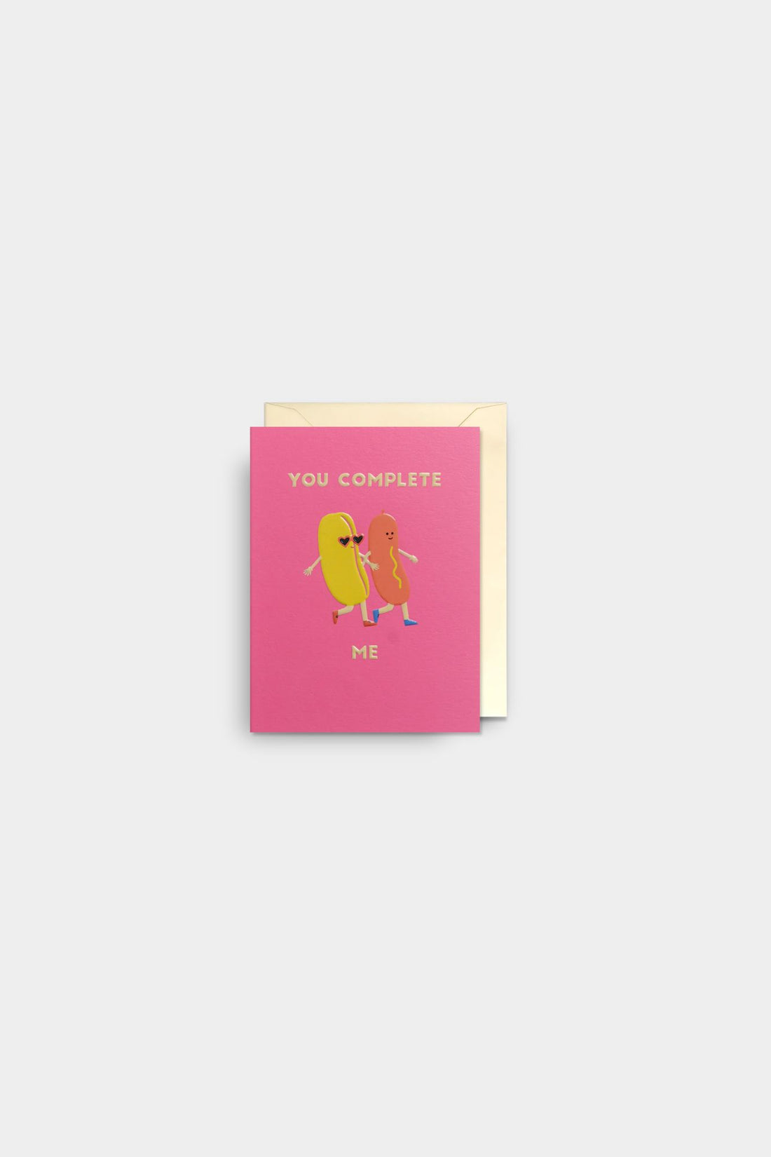 Hot Dog You Complete Me Mini Card