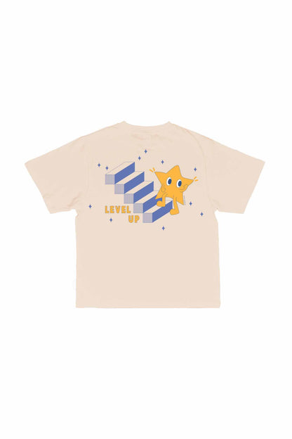 Level Up Cream Oversized Tee