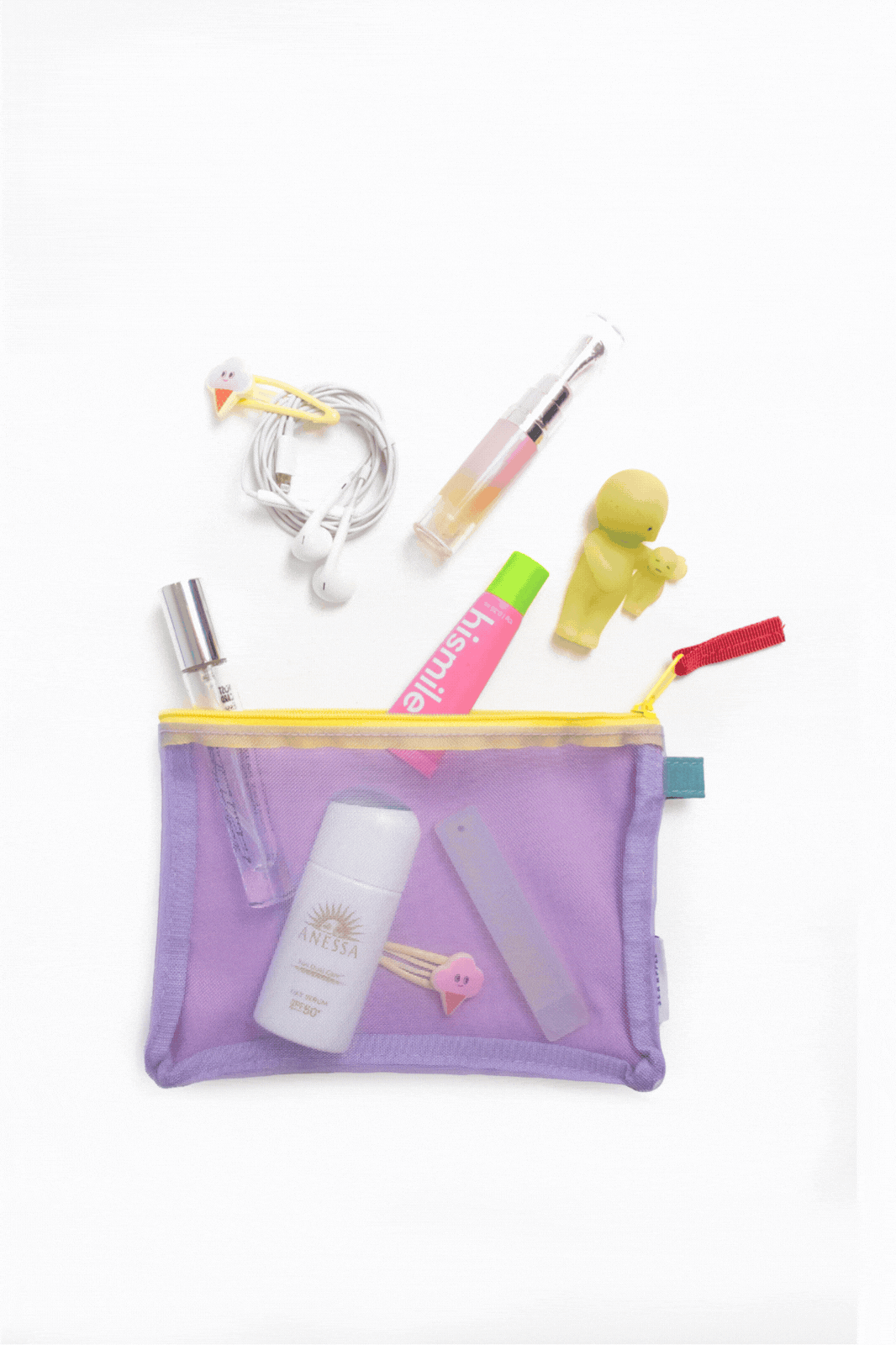 Personalisable Lilac Mesh Pouch