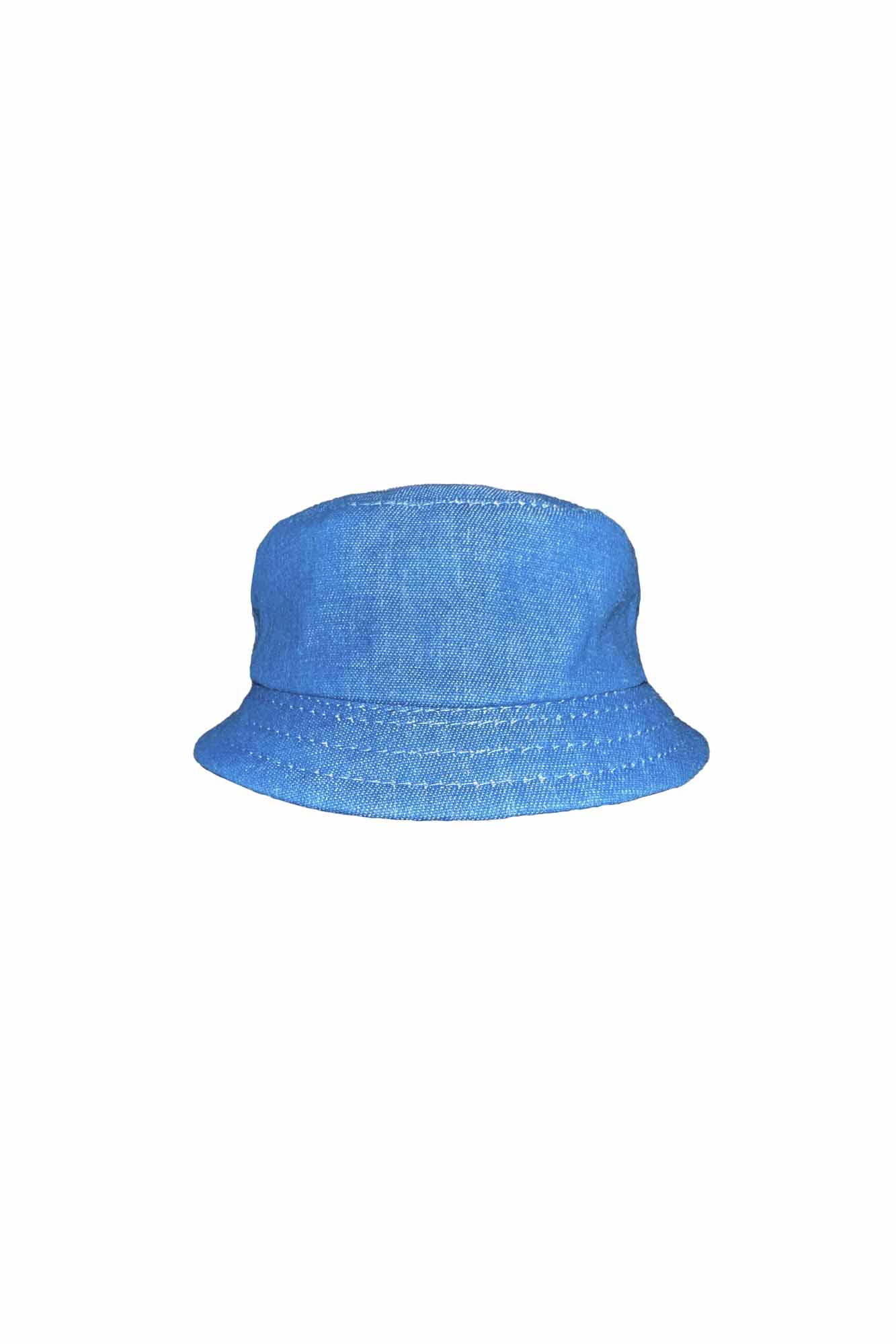 Personalisable Mini Striped Denim Reversible Bucket Hat
