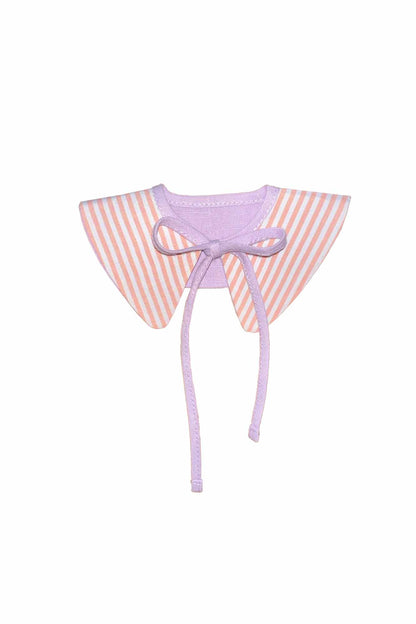 Mini Striped Lavender Reversible Pointed Collar