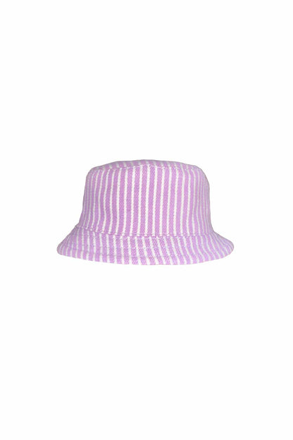 Personalisable Mini Striped Pink Reversible Bucket Hat