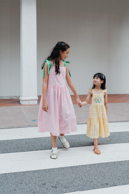 Yellow Check Freya Dress