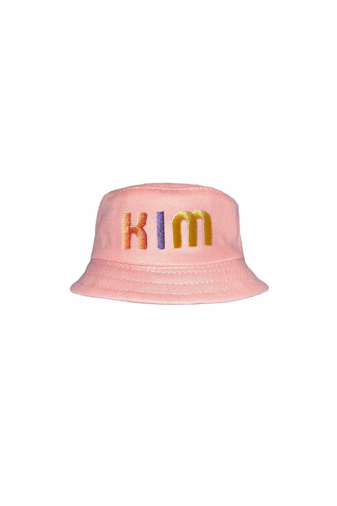 Personalisable Mini Striped Pink Reversible Bucket Hat
