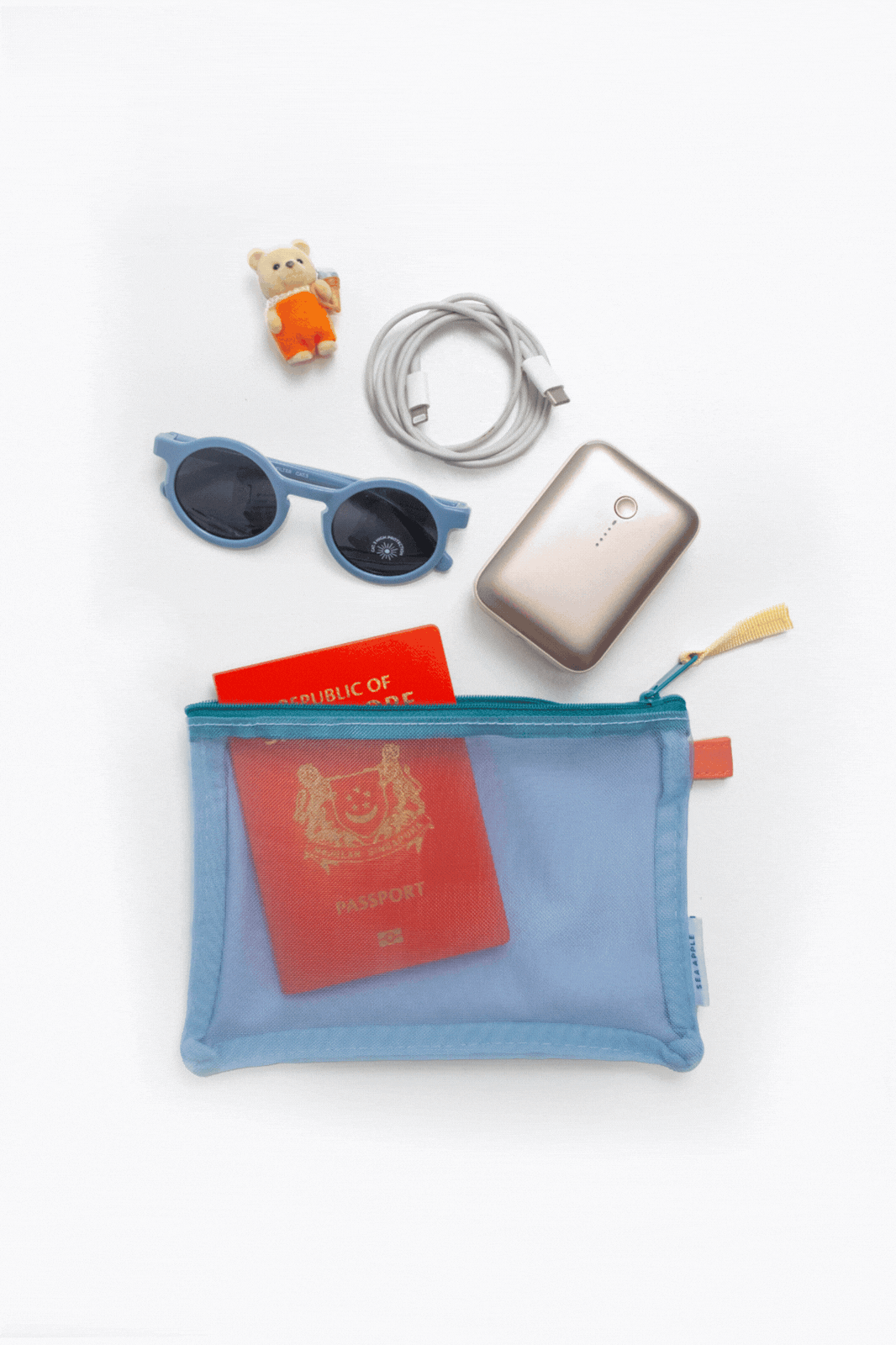 Personalisable Sky Mesh Pouch