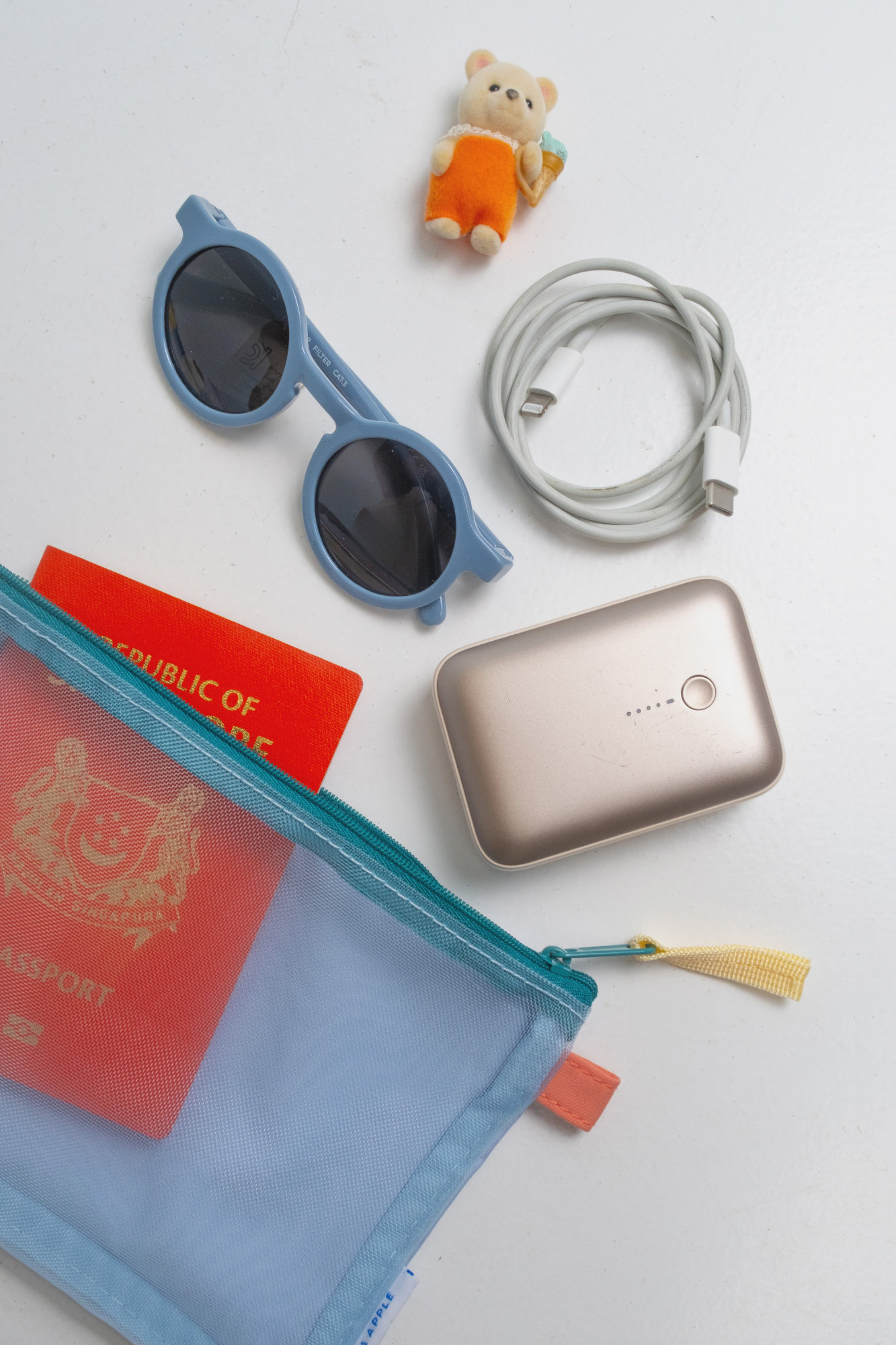 Personalisable Sky Mesh Pouch