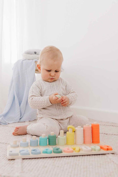 Bubble Wooden Numbers &amp; Blocks Counting Set
