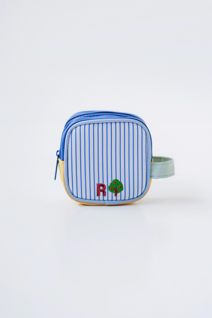 Personalisable Cobalt Stripe Block Pouch
