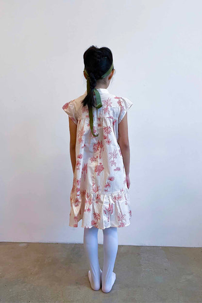 Red Botanical Daphne Cheongsam