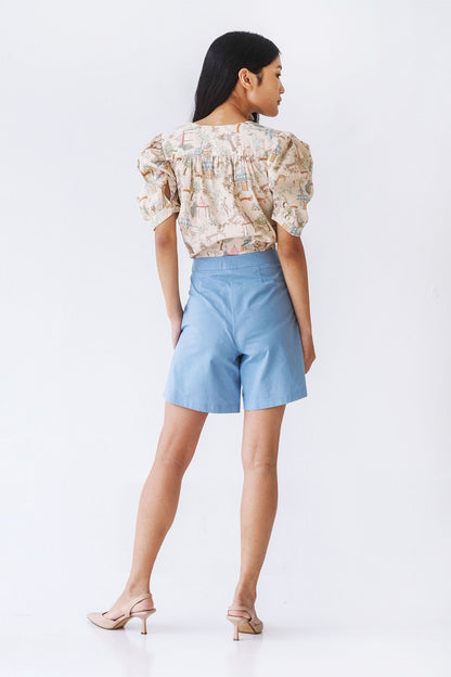 Blue Pea Organic Flared Shorts